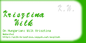 krisztina wilk business card